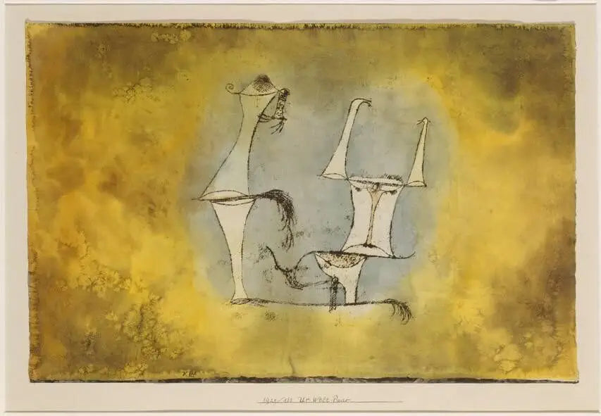 Couple primitif - Paul Klee image 1 copie peinte à la main à l’huile
