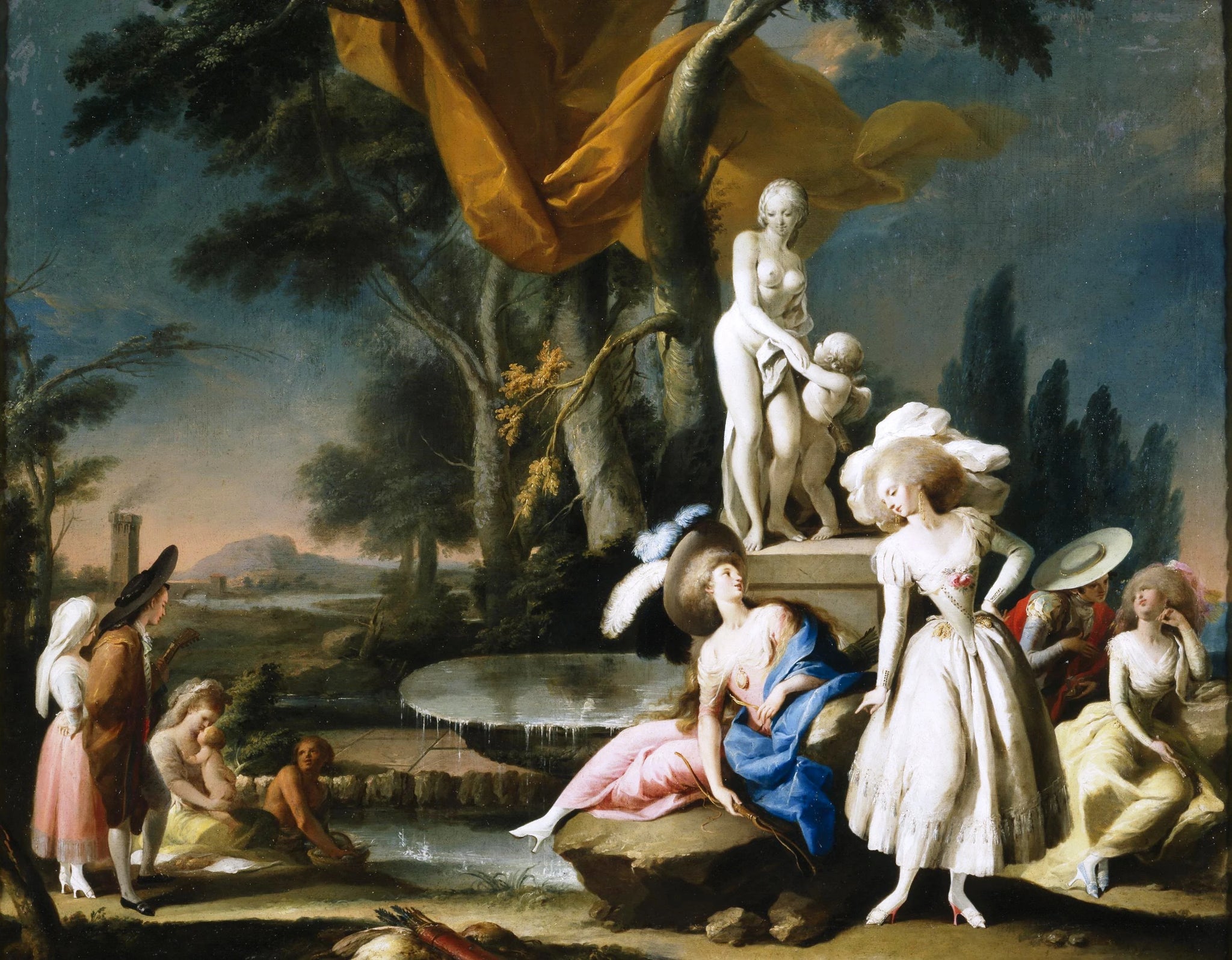 Couples dans un parc - José Camarón Boronat