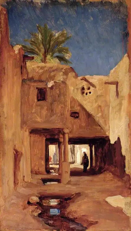 Cour à Alger - Frederic Leighton image 1 copie peinte à la main à l’huile