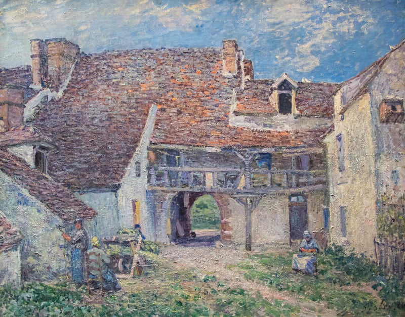 Cour de ferme à Saint-Mammès - Alfred Sisley