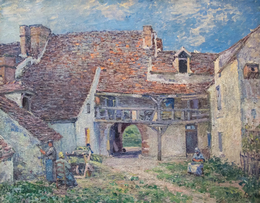 Cour de ferme à Saint-Mammès - Alfred Sisley