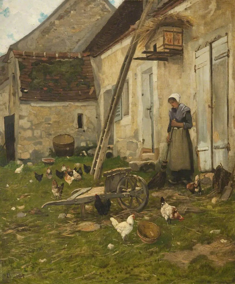 Cour de ferme - Jean-François Millet image 1 reproduction artisanale de tableau
