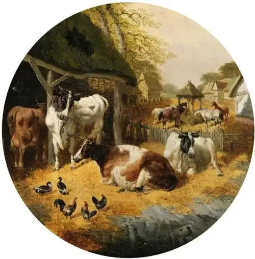 Cour de ferme - John Frederick Herring, Sr. image 1 reproduction de peinture à l’huile