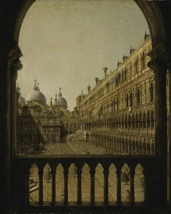 Cour intérieure du Palais des Doges, Venise - Canaletto image 1 reproduction réalisée par Alpha Reproduction