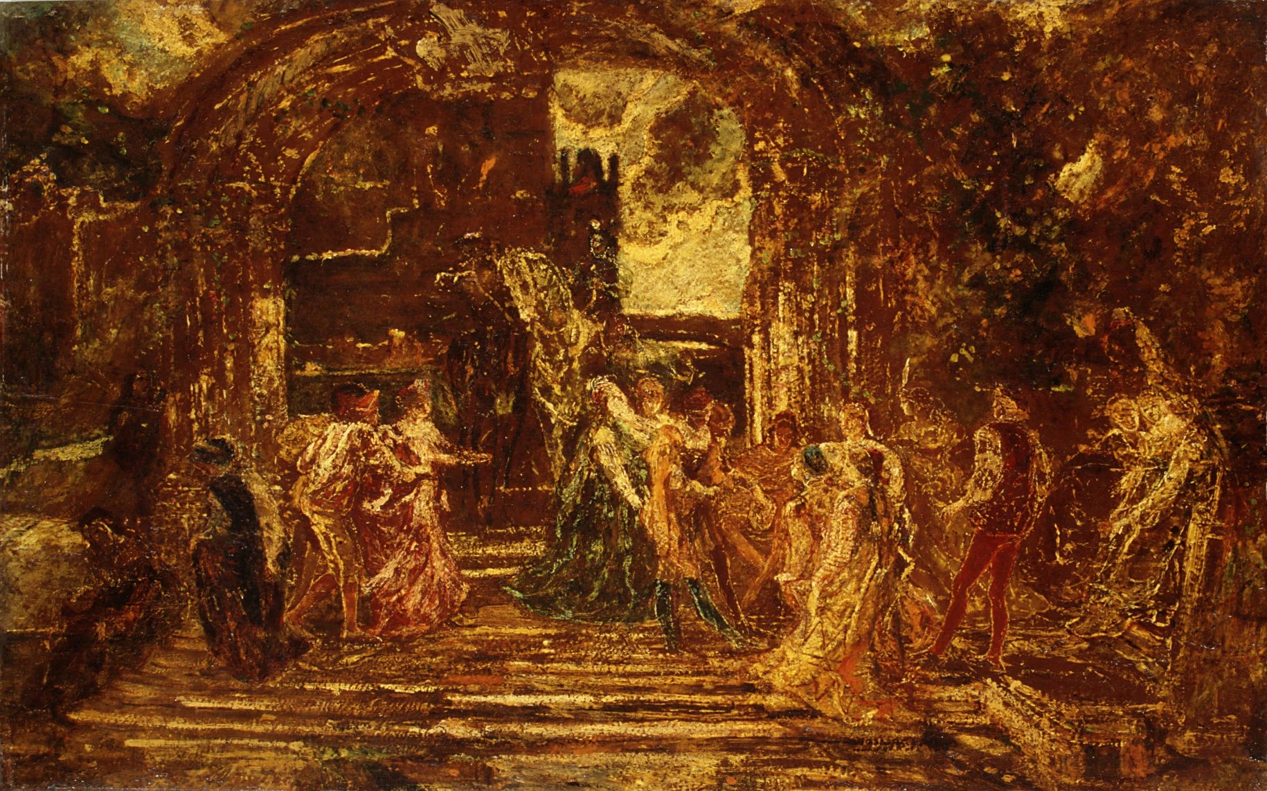 La Cour de la Princesse - Adolphe Monticelli