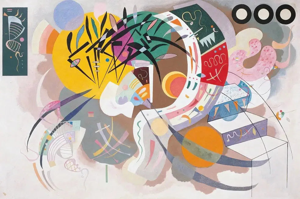 Courbe dominante - Vassily Kandinsky image 1 copie peinte à la main à l’huile