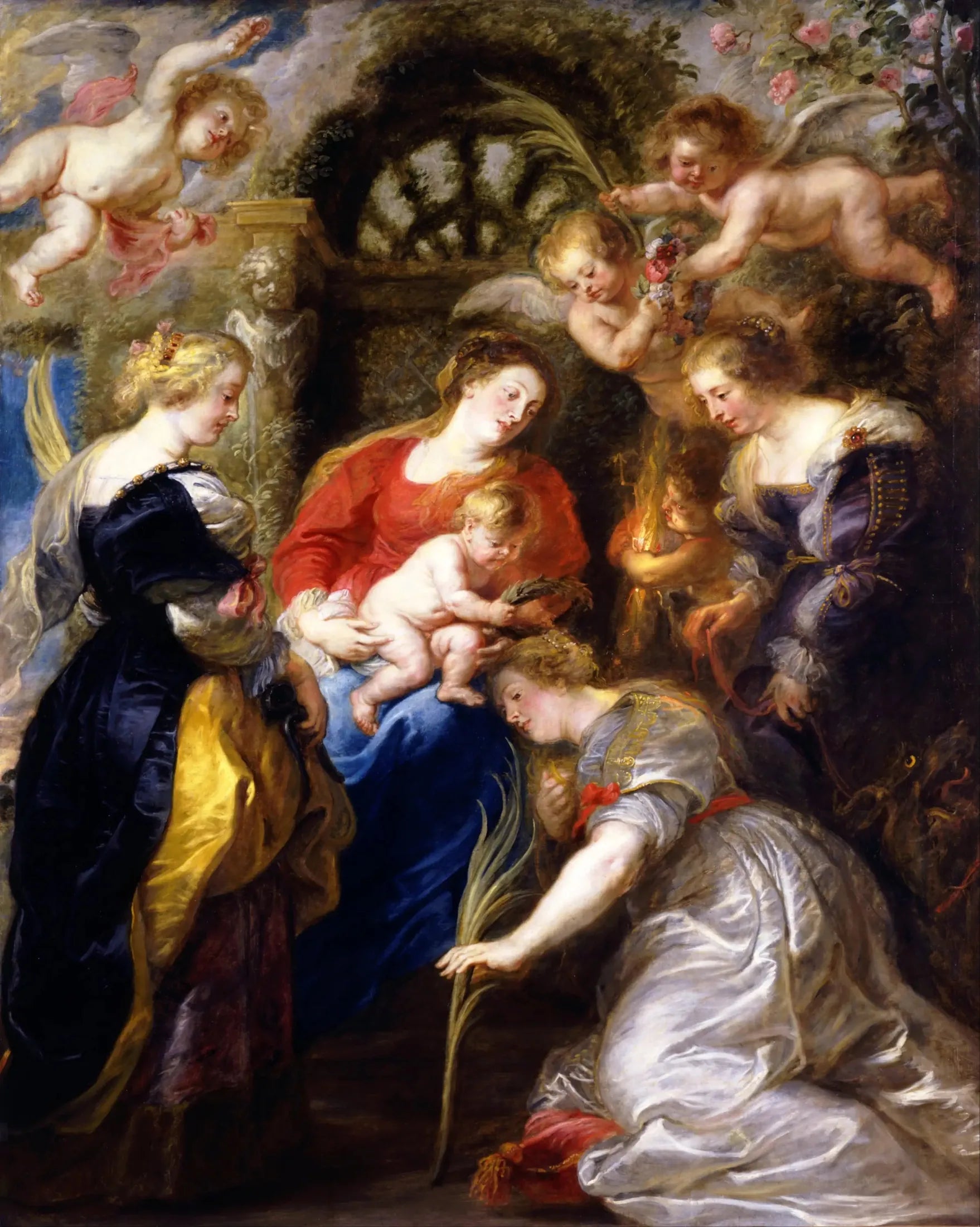 Couronnement de Sainte Catherine - Peter Paul Rubens image 1 reproduction réalisée par Alpha Reproduction