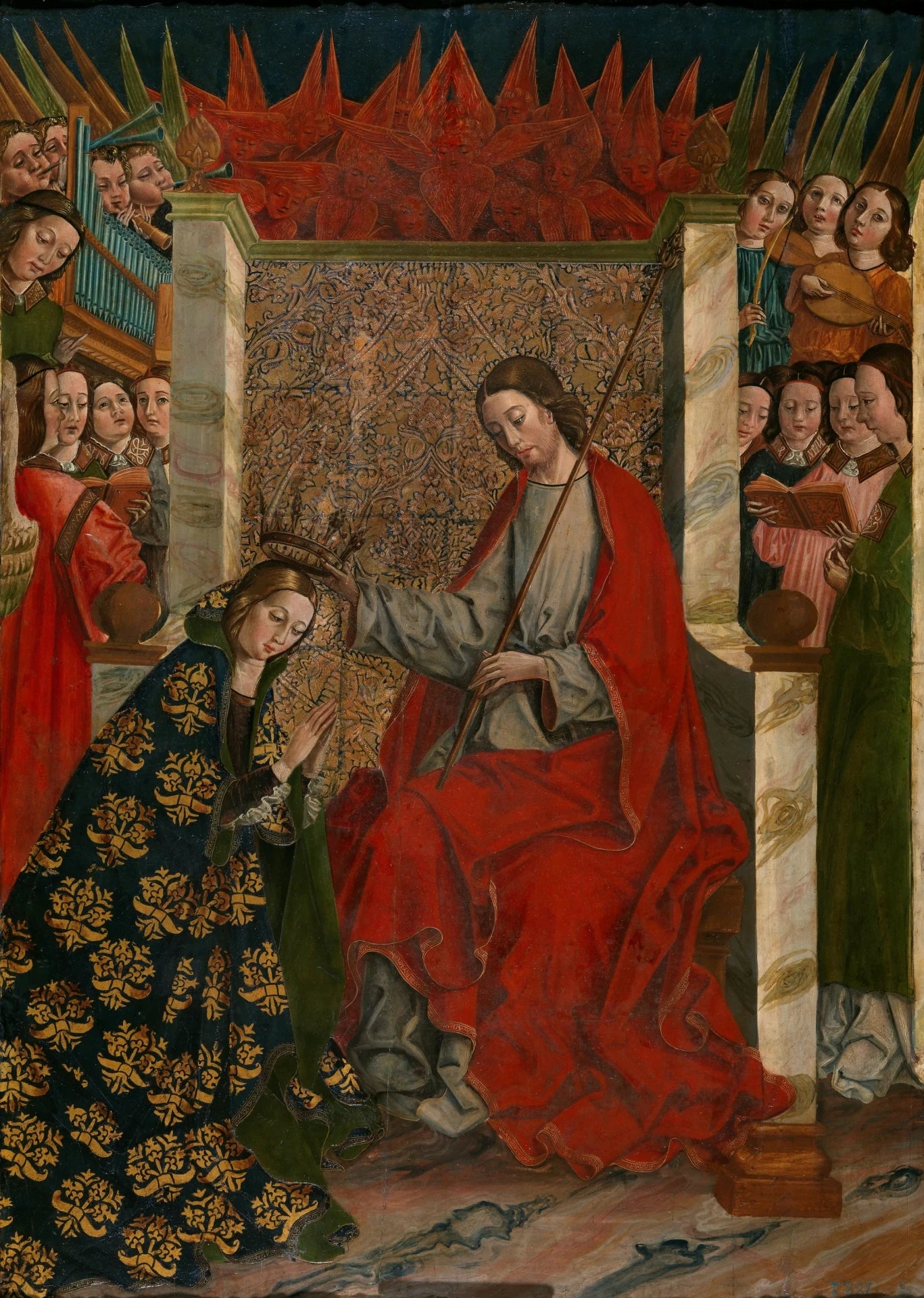 Le couronnement de la Vierge - Maestro de las Once Mil Vírgenes