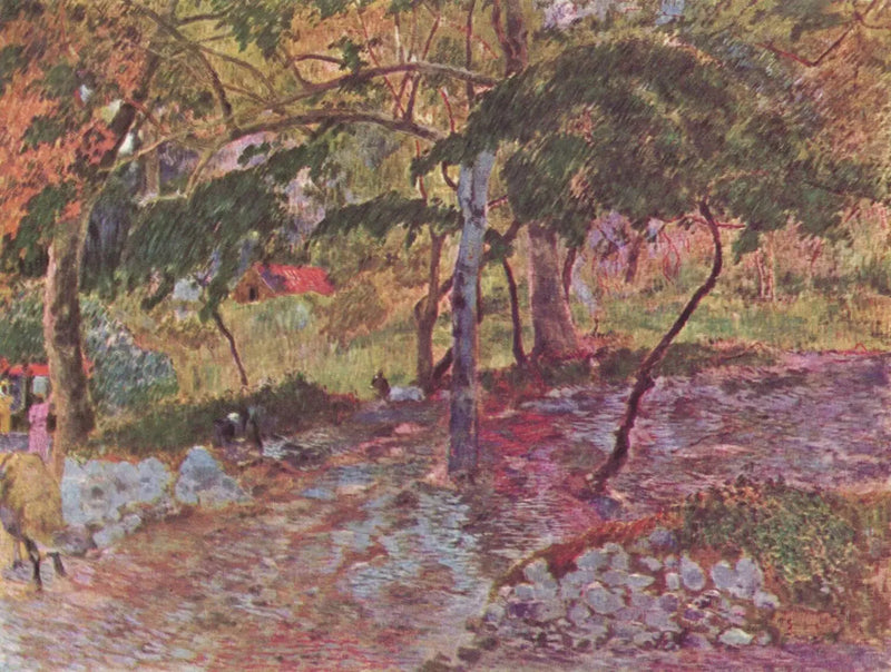 Cours d'eau sous les arbres, Martinique - Paul Gauguin