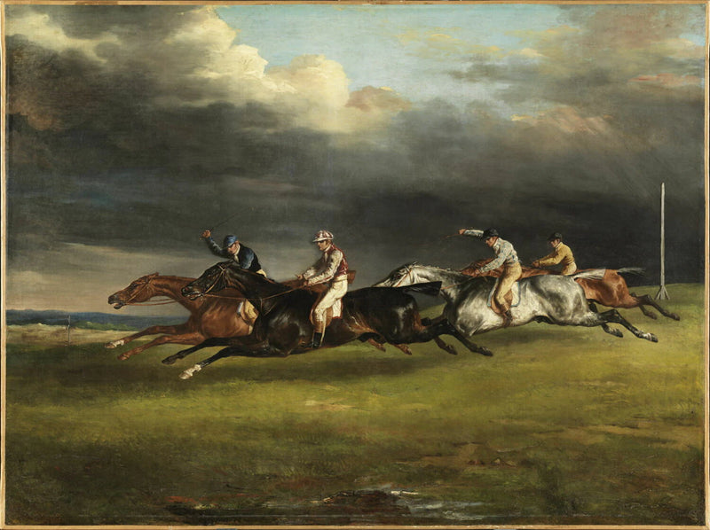 Course de chevaux, dite traditionnellement Le Derby de 1821 à Epsom - Théodore Géricault