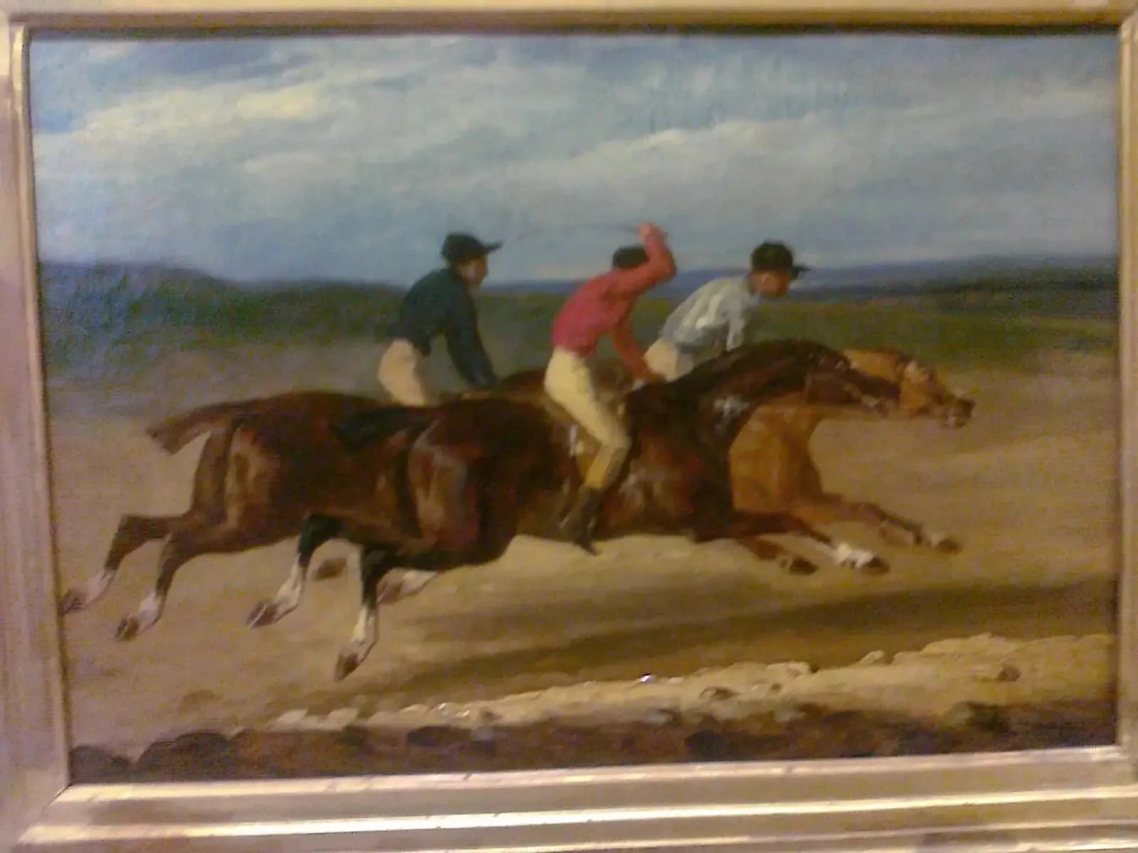 Course de chevaux montés - Théodore Géricault image 1 tableau peint à l’huile sur toile
