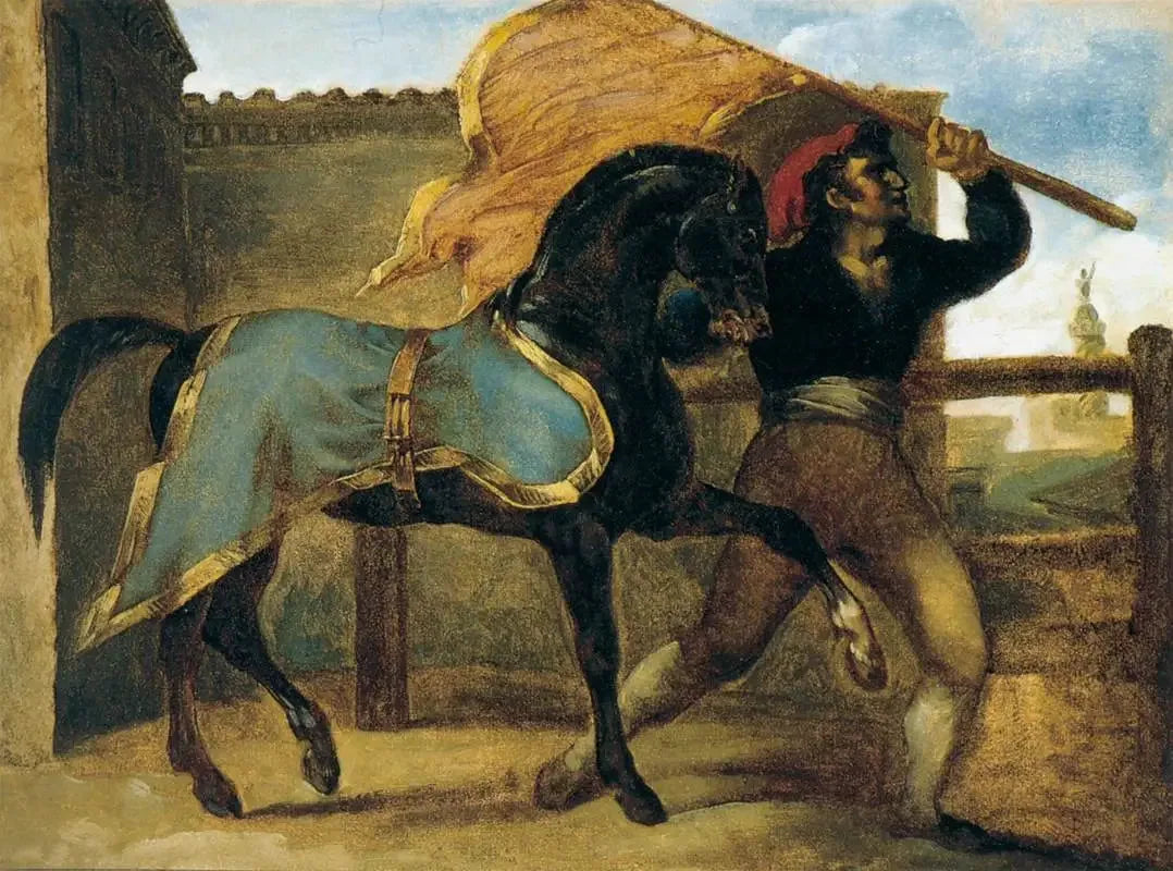 Course de chevaux - Théodore Géricault image 1 reproduction de peinture à l’huile