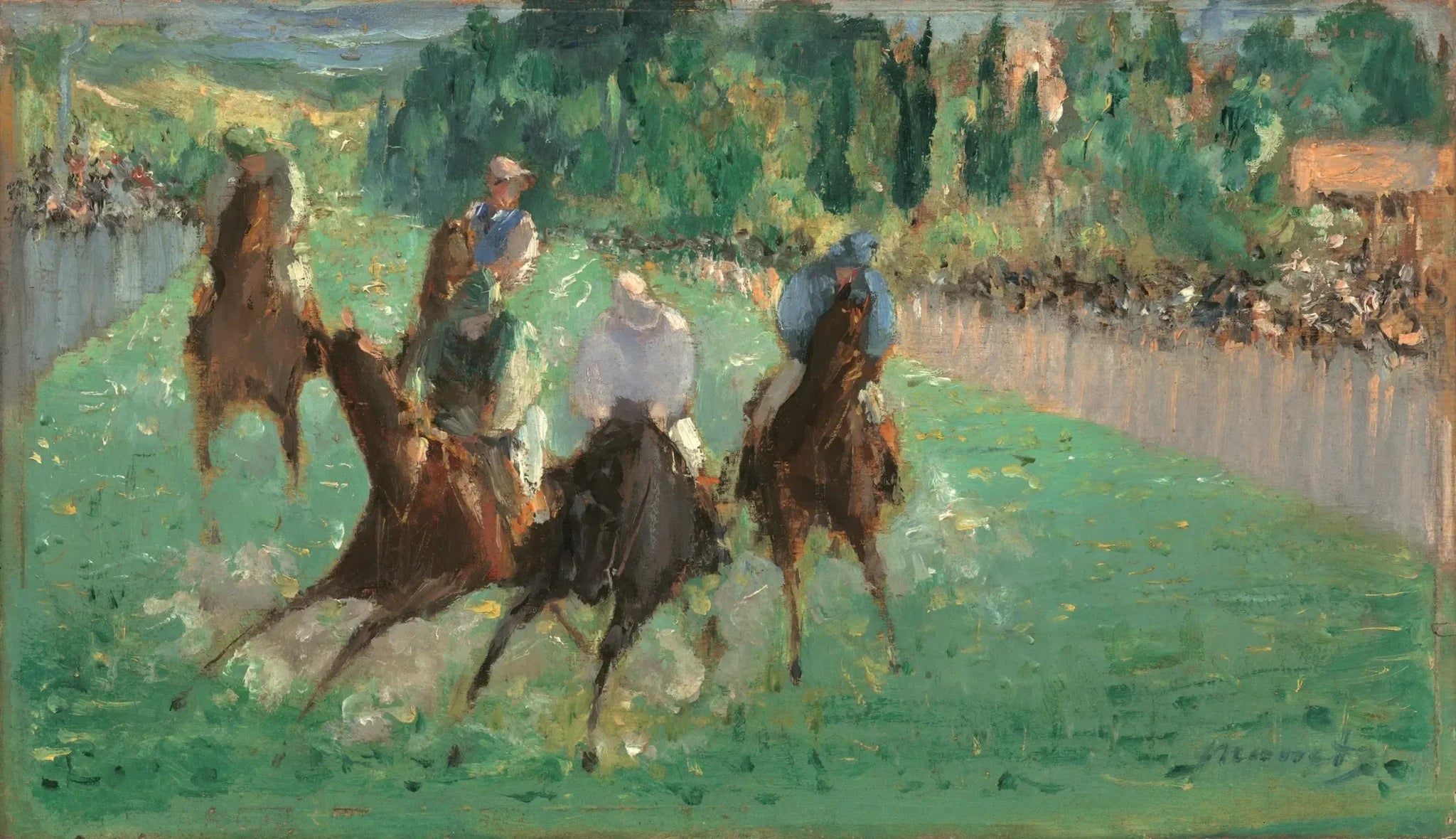 Courses à Longchamp - Édouard Manet image 1 copie peinte à la main à l’huile