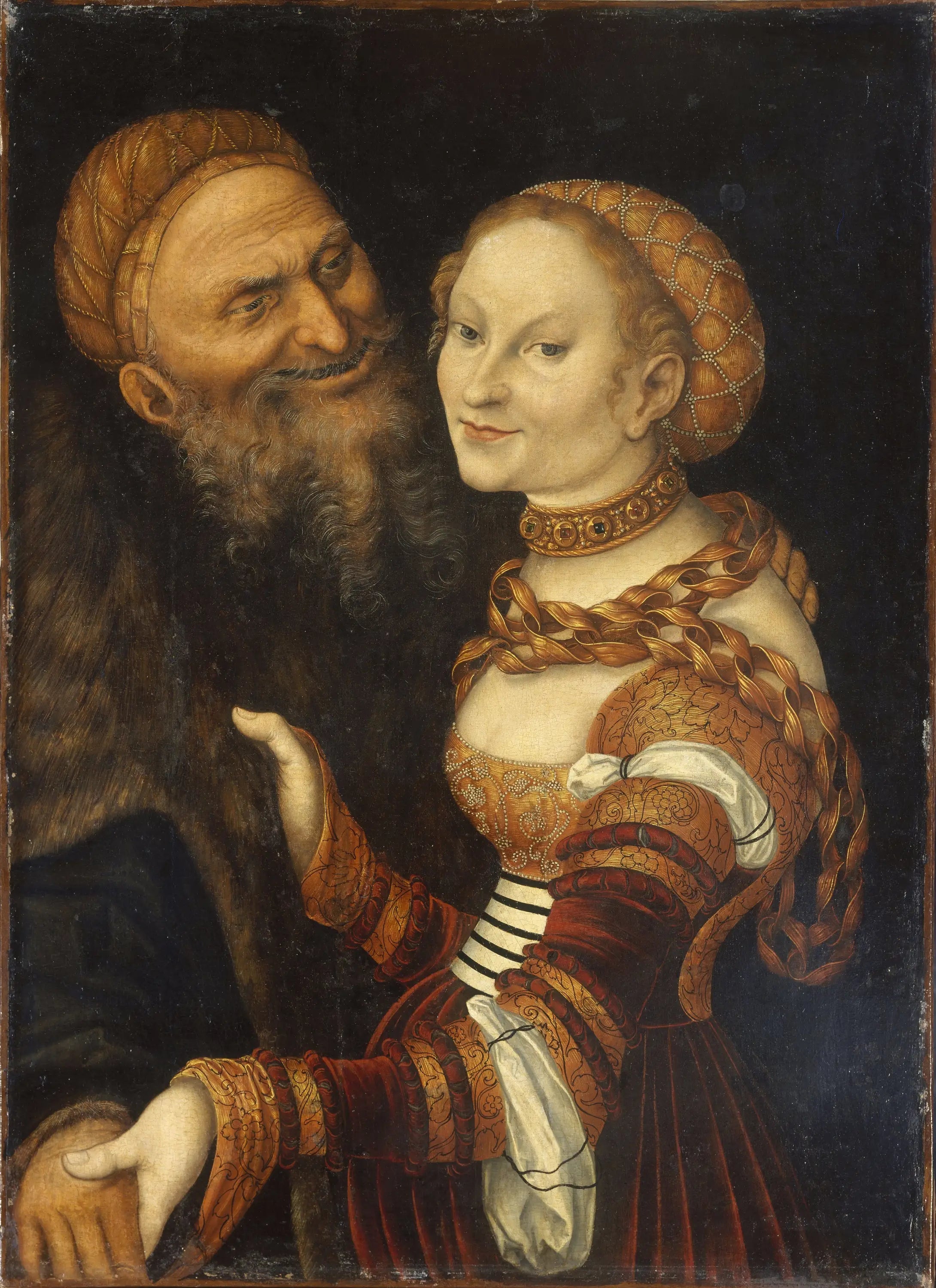 Courtisane et Vieillard - Lucas Cranach the Elder image 1 reproduction réalisée par Alpha Reproduction