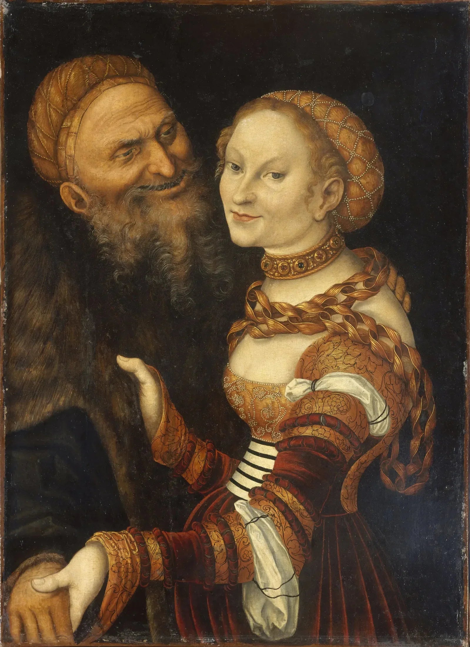 Courtisane et Vieillard - Lucas Cranach the Elder image 1 reproduction réalisée par Alpha Reproduction