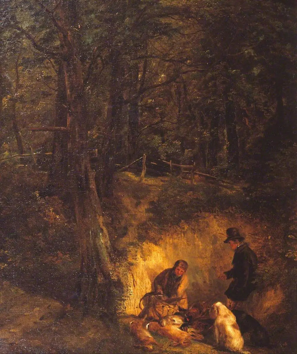 Couverture (figures et animaux de Sir E. Landseer) - Edwin Henry Landseer image 1 reproduction d’œuvre d’art à l’huile
