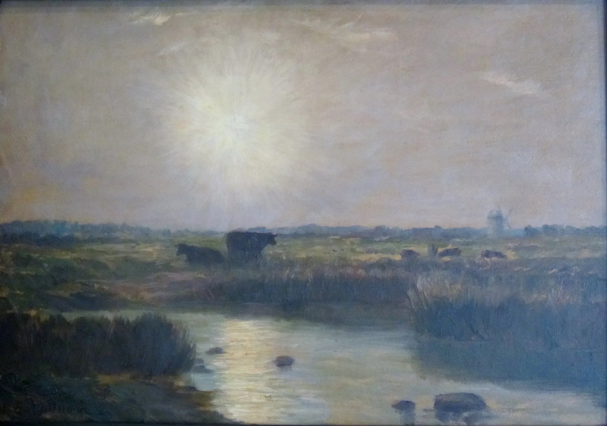 Cows in the estuary - René Ménard image 1 reproduction artisanale de tableau