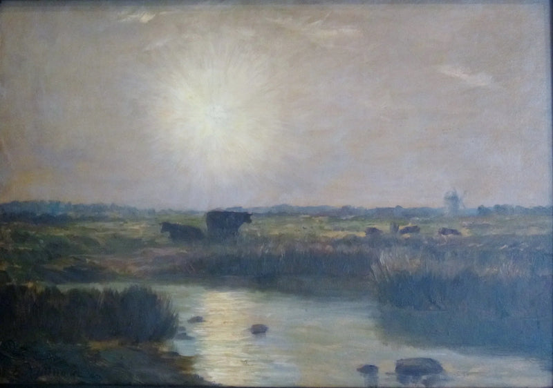 Cows in the estuary - René Ménard