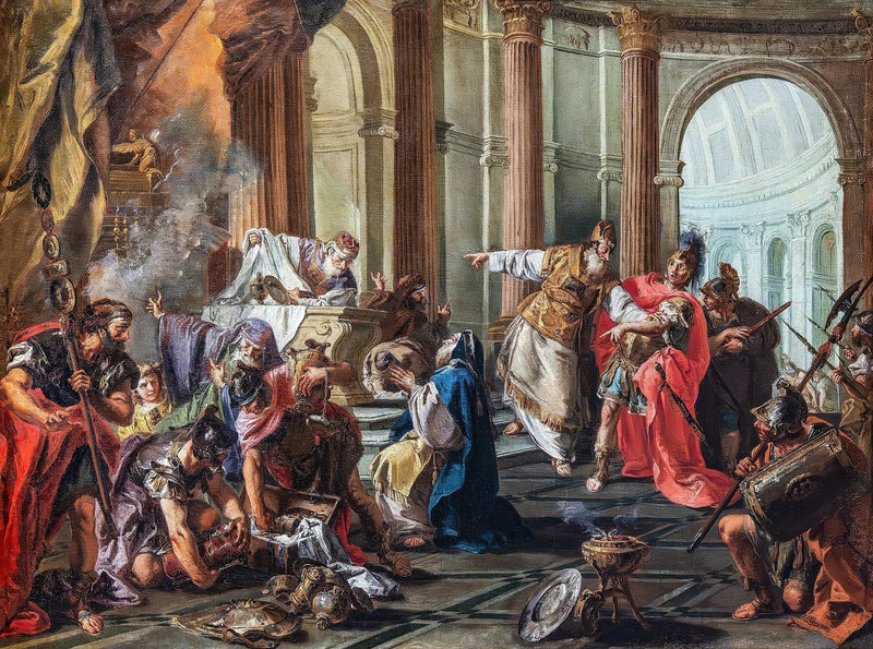 Crassus saccage le temple de Jérusalem - Giovanni Battista Pittoni