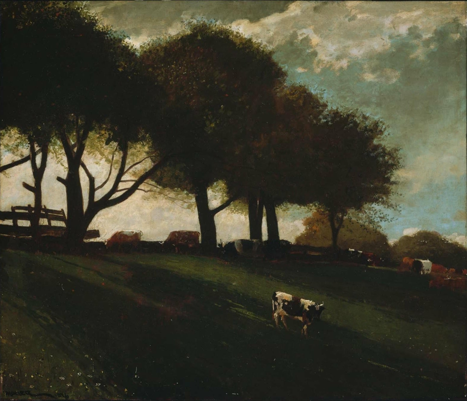 Crépuscule à Leeds, New York - Winslow Homer image 1 tableau peint à l’huile sur toile