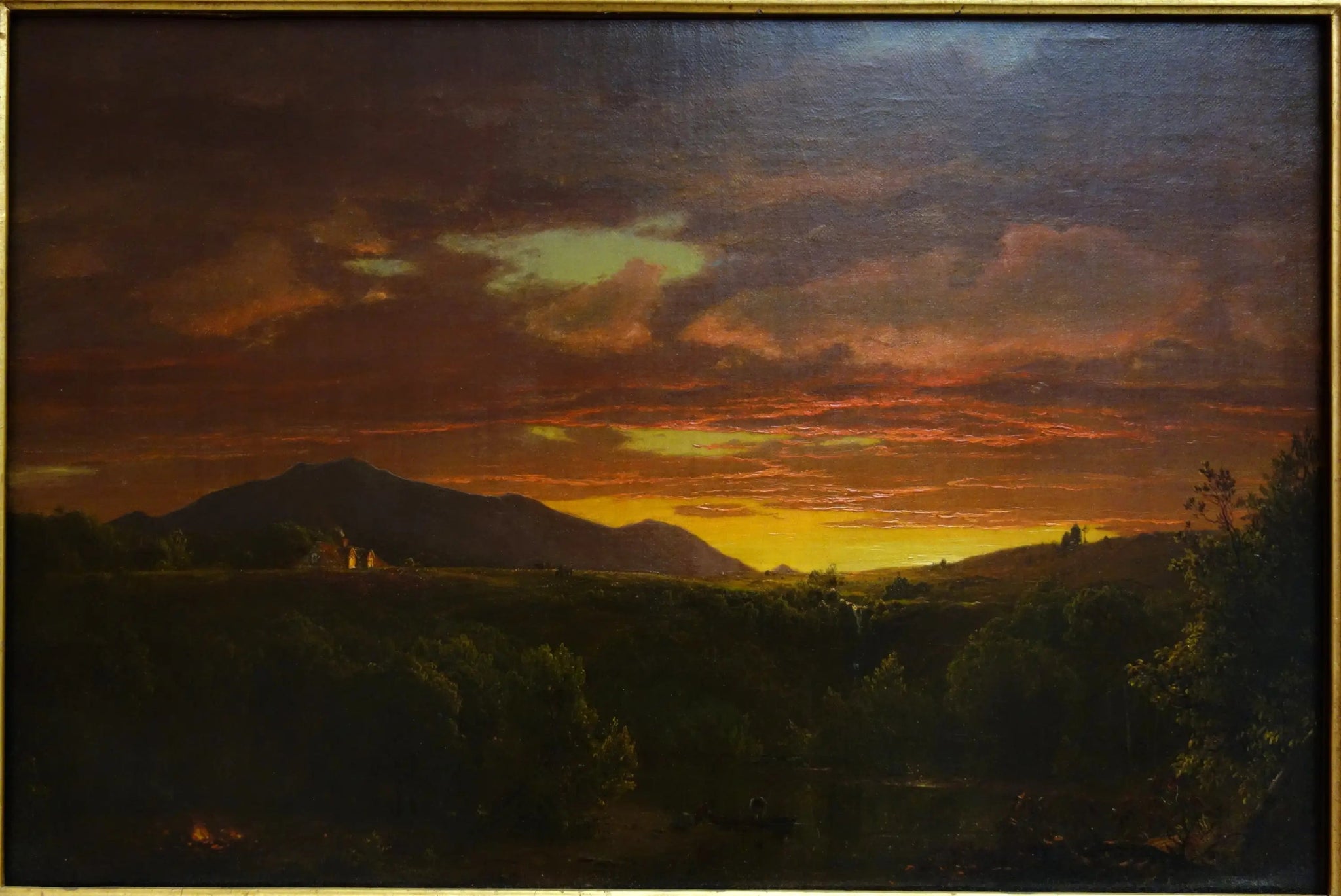 Crépuscule (Couche de soleil) - Frederic Edwin Church image 1 copie peinte à la main à l’huile