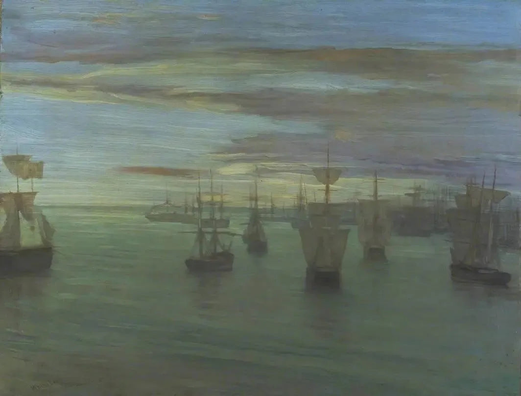 Crépuscule couleur chair et vert : Valparaiso - James Abbott McNeill Whistler image 1 reproduction de peinture à l’huile