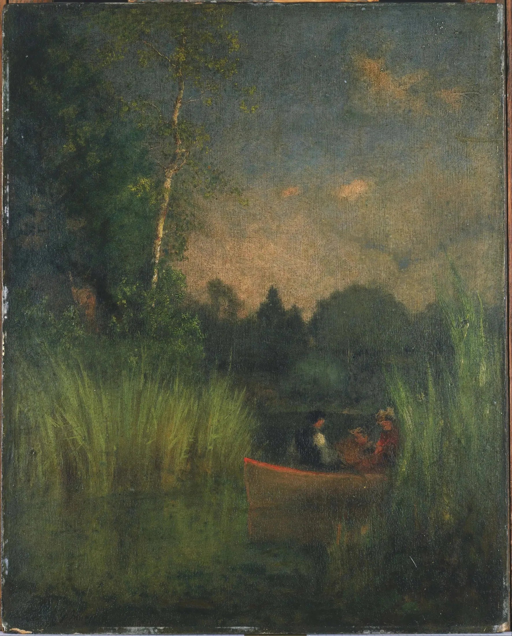 Crépuscule dans les joncs (baie d'Alexandrie) - George Inness image 1 copie peinte à la main à l’huile