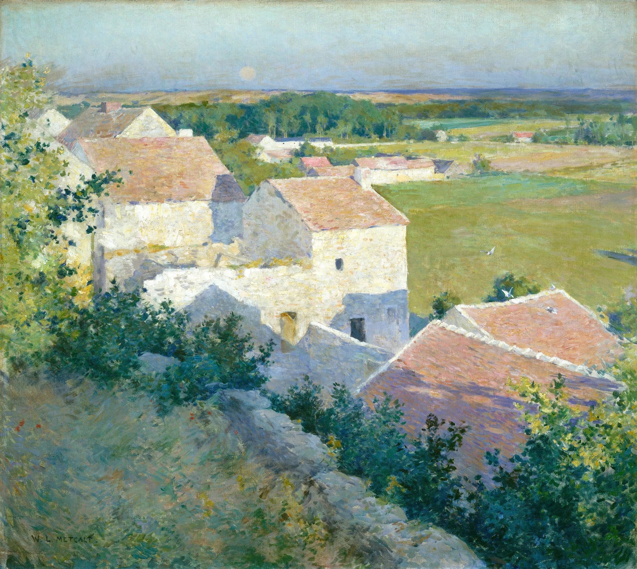 Crépuscule de la Saint-Jean - Willard Metcalf image 1 copie de tableau peinte à la main