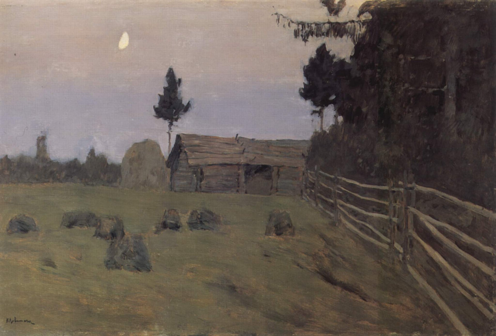 Crépuscule - Isaac Levitan image 1 reproduction de peinture à l’huile