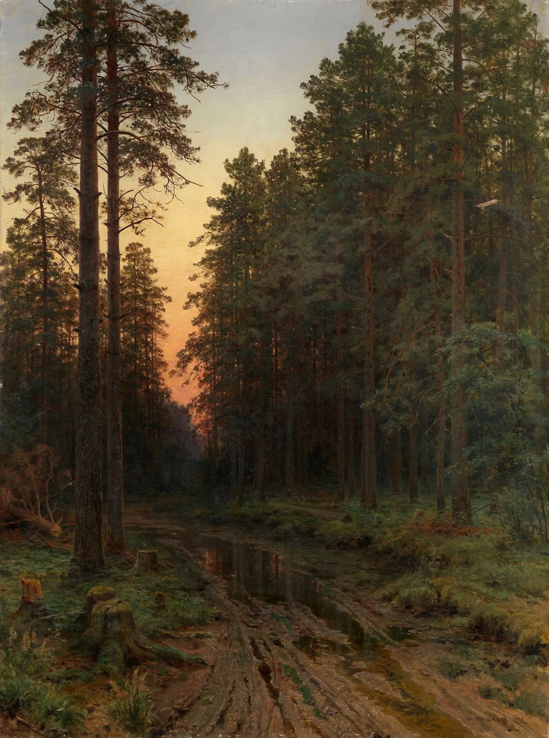 Crépuscule - Ivan Chichkine image 1 copie de tableau peinte à la main