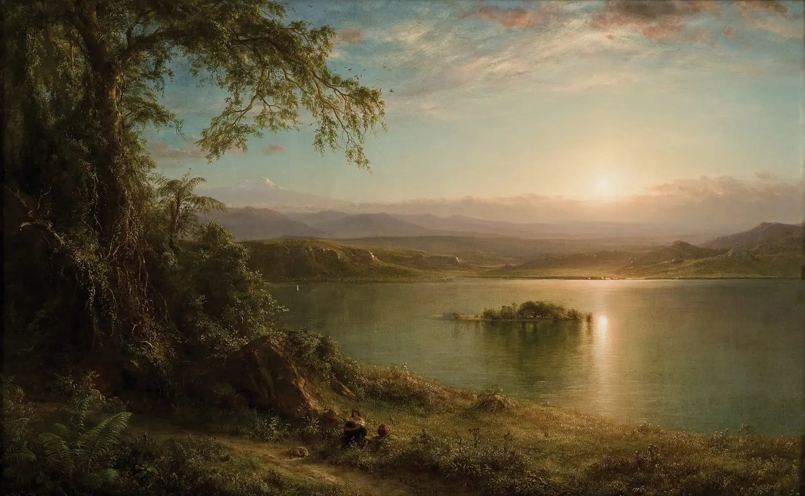 Crépuscule sous les tropiques - Frederic Edwin Church image 1 tableau peint à l’huile sur toile