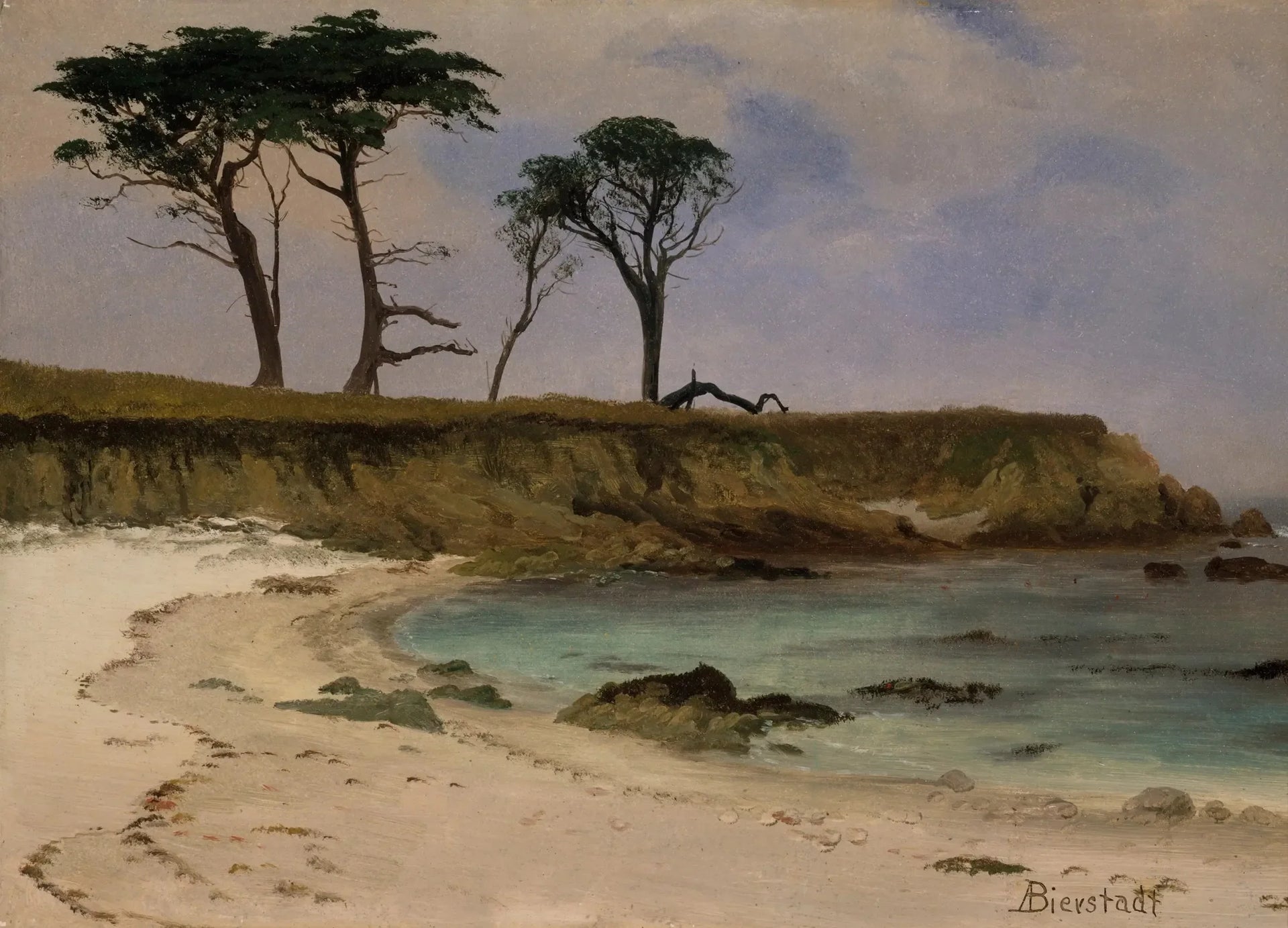 Crique de la mer - Albert Bierstadt image 1 tableau peint à l’huile sur toile