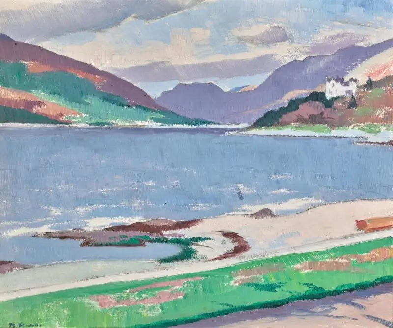 Crique, Loch Long - Francis Cadell image 1 copie de tableau peinte à la main