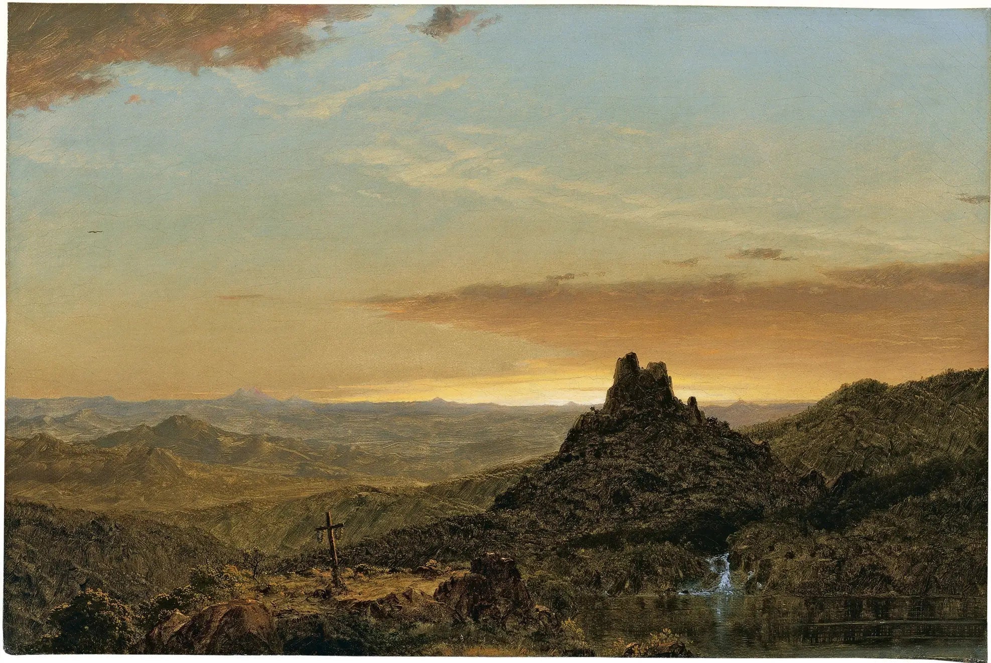 Croix dans un paysage agreste - Frederic Edwin Church image 1 tableau peint à l’huile sur toile