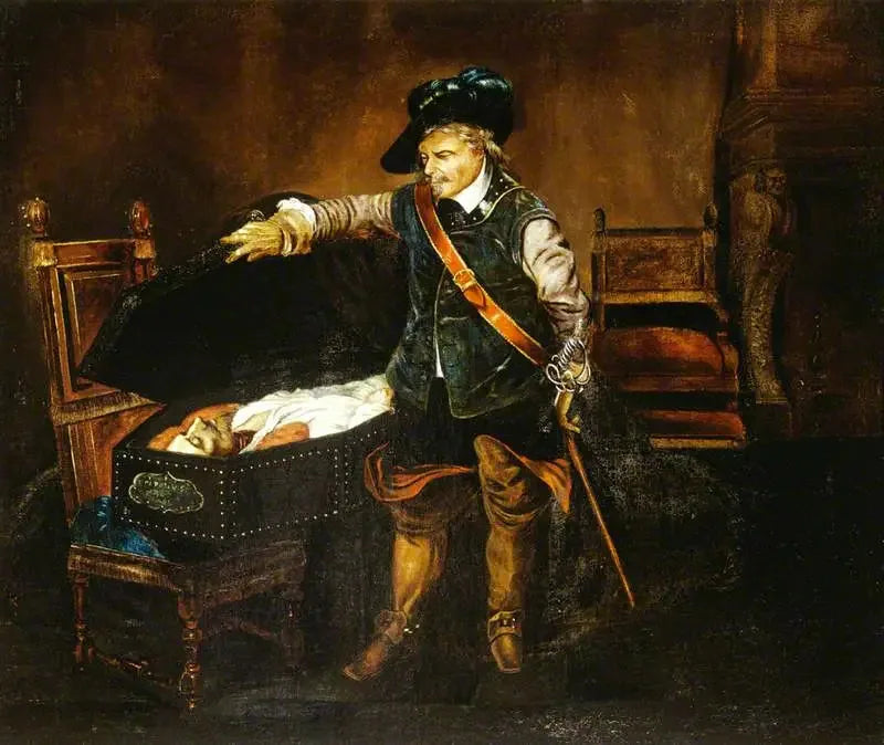 Cromwell contemplant le corps de Charles Ier - Paul Delaroche image 1 copie de tableau peinte à la main