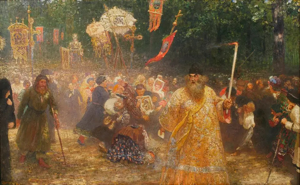 Crucession en bois de chêne - Ilya Repin image 1 tableau peint à l’huile sur toile