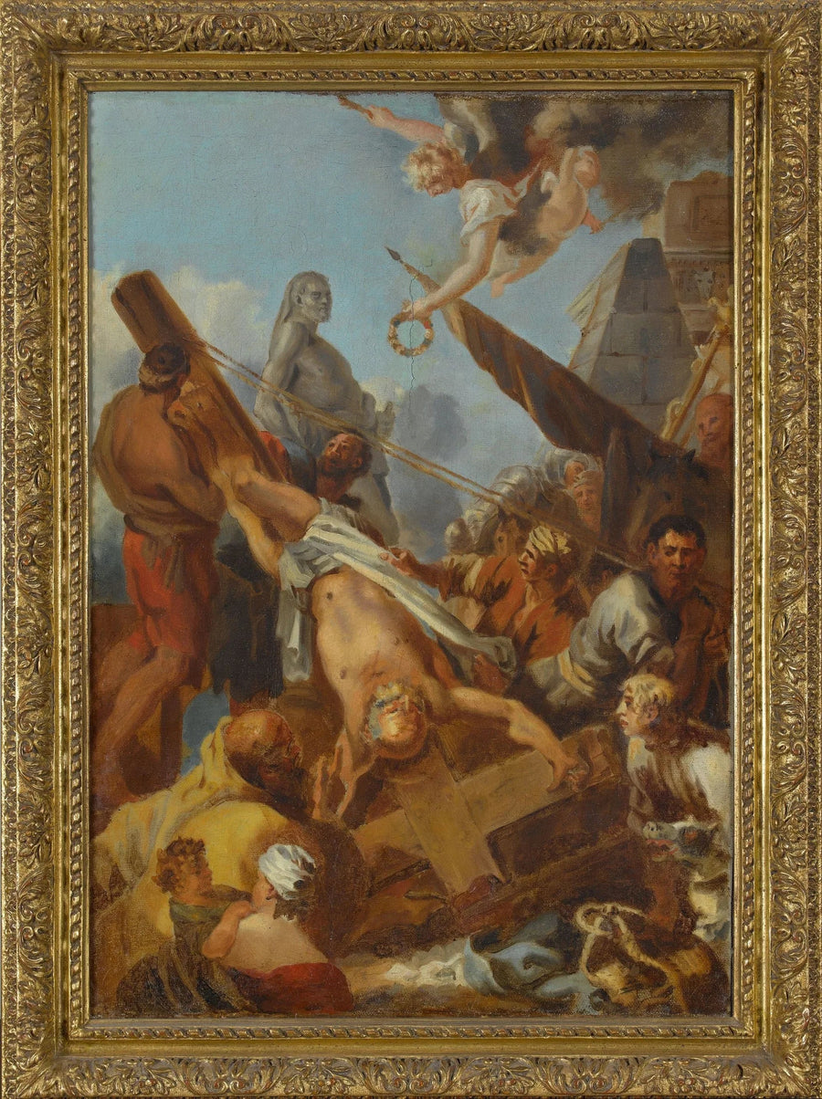 Crucification de saint Pierre Esquisse pour le "mai" de Notre-Dame de 1643 - Sébastien Bourdon
