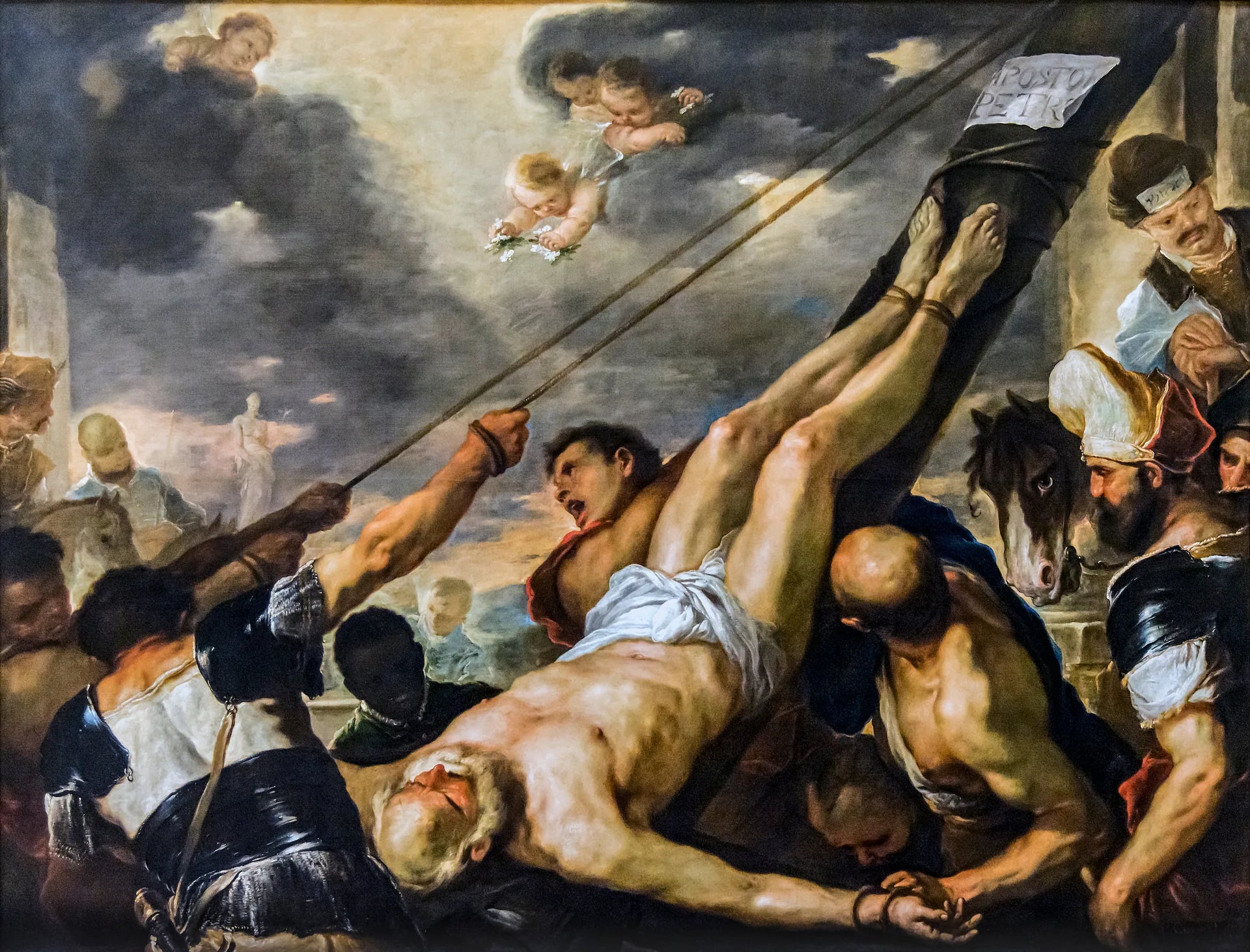 Crucification de saint Pierre - Luca Giordano image 1 reproduction artisanale de tableau
