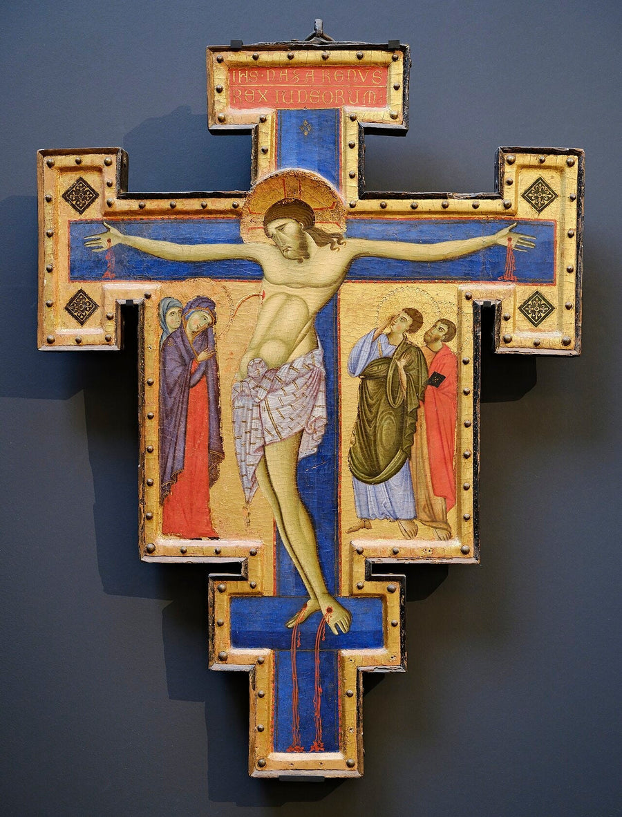 Crucifix du Maestro de San Francesco, Louvre - Master of Saint Francis image 1 tableau peint à l’huile sur toile