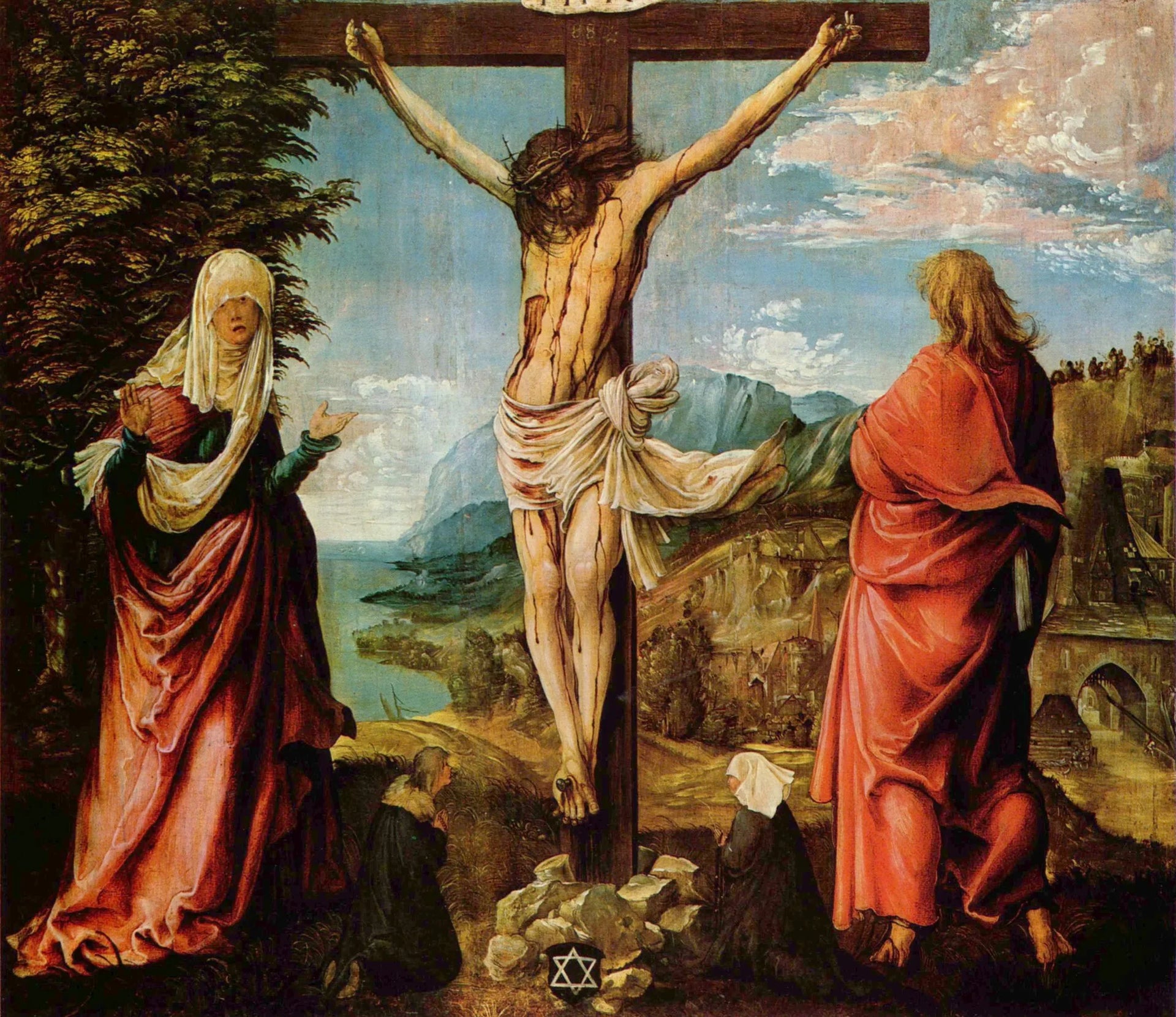 Crucifixion - Albrecht Altdorfer image 1 copie de tableau peinte à la main