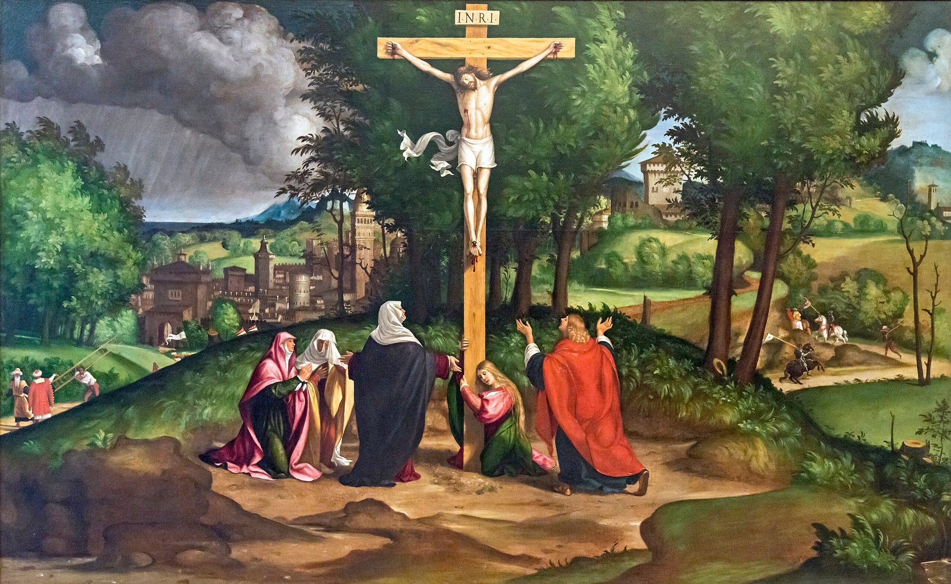 Crucifixion - Andrea Previtali image 1 tableau peint à l’huile sur toile
