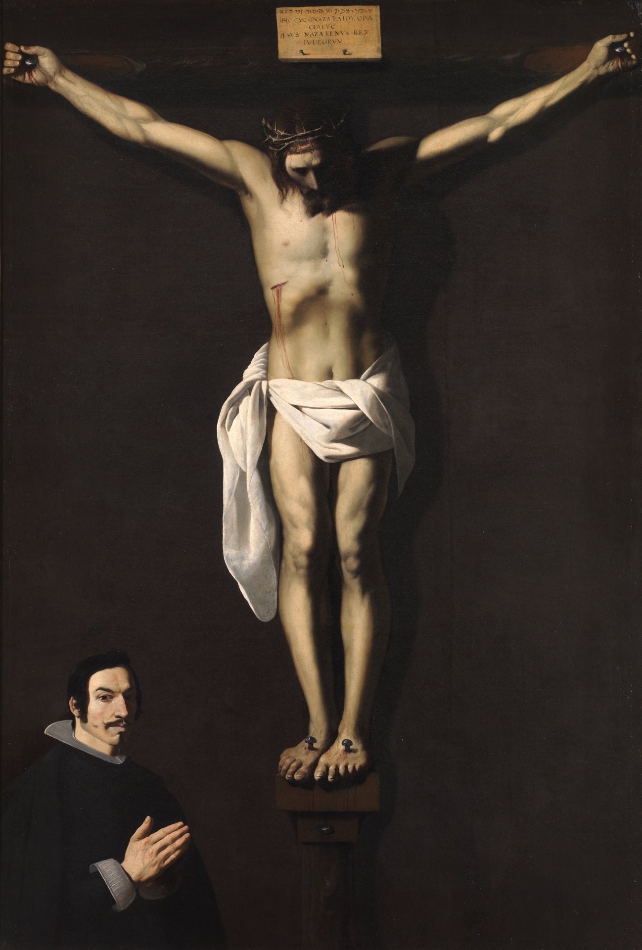 Crucifixion avec un donateur - Francisco de Zurbarán image 1 reproduction de peinture à l’huile
