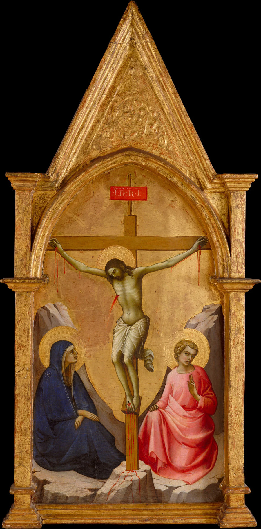 Crucifixion avec la Vierge Marie et Saint Jean - Lorenzo Monaco (Piero di Giovanni)