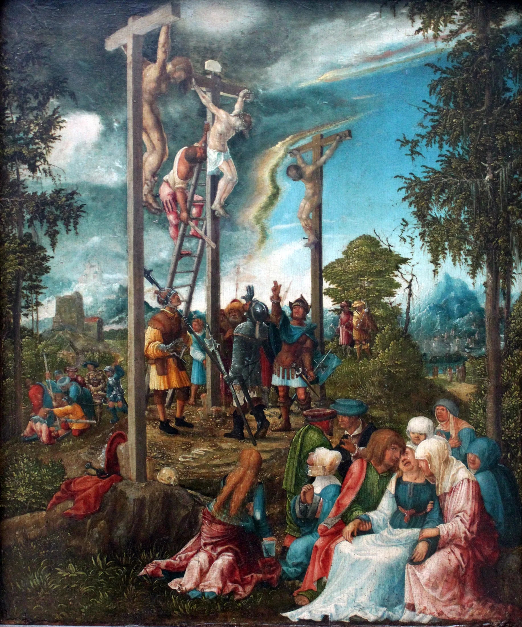 Crucifixion de Jésus - Albrecht Altdorfer image 1 copie de tableau peinte à la main