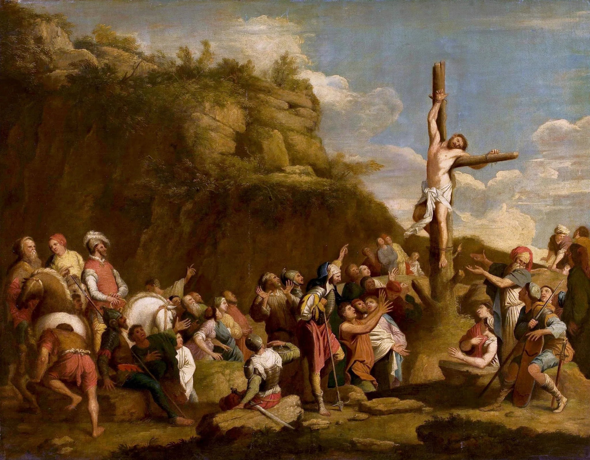 Crucifixion de Polyclète. - Salvator Rosa image 1 copie de tableau peinte à la main