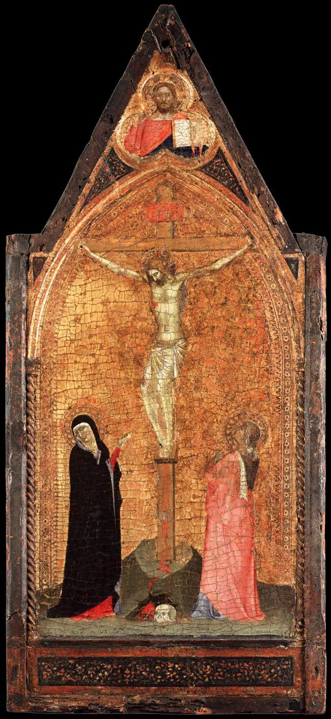Crucifixion et bénédiction du Christ - Bernardo Daddi image 1 reproduction de peinture à l’huile