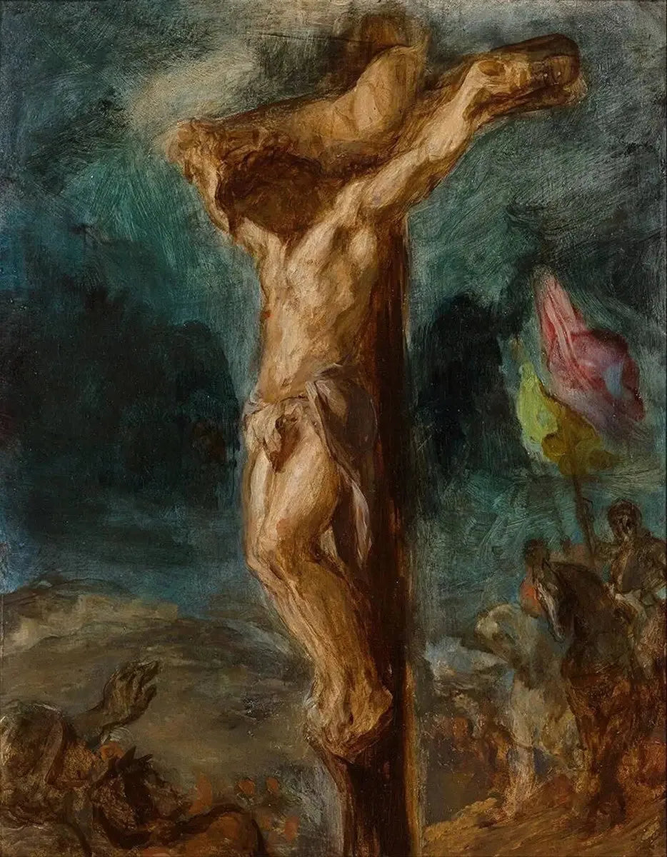 Crucifixion - Eugène Delacroix image 1 copie de tableau peinte à la main