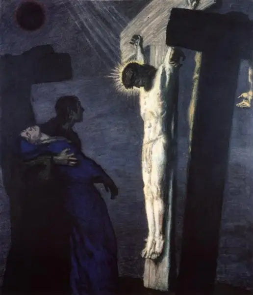 Crucifixion - Franz Von Stuck image 1 copie peinte à la main à l’huile
