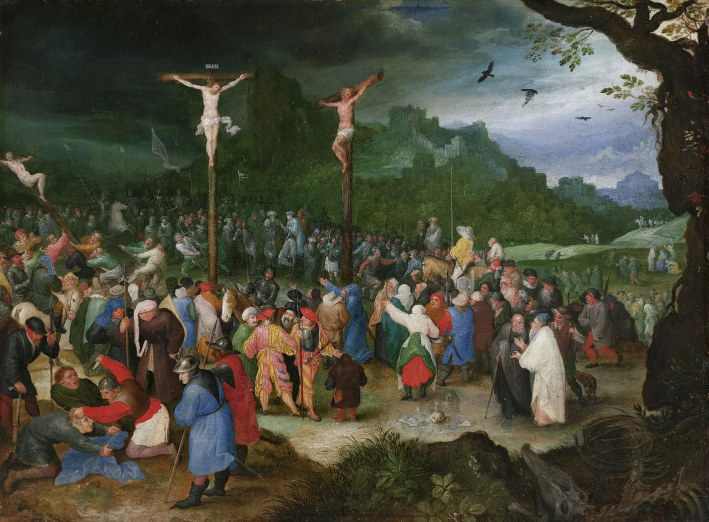 Crucifixion - Jan Brueghel l'Ancien image 1 copie peinte à la main à l’huile