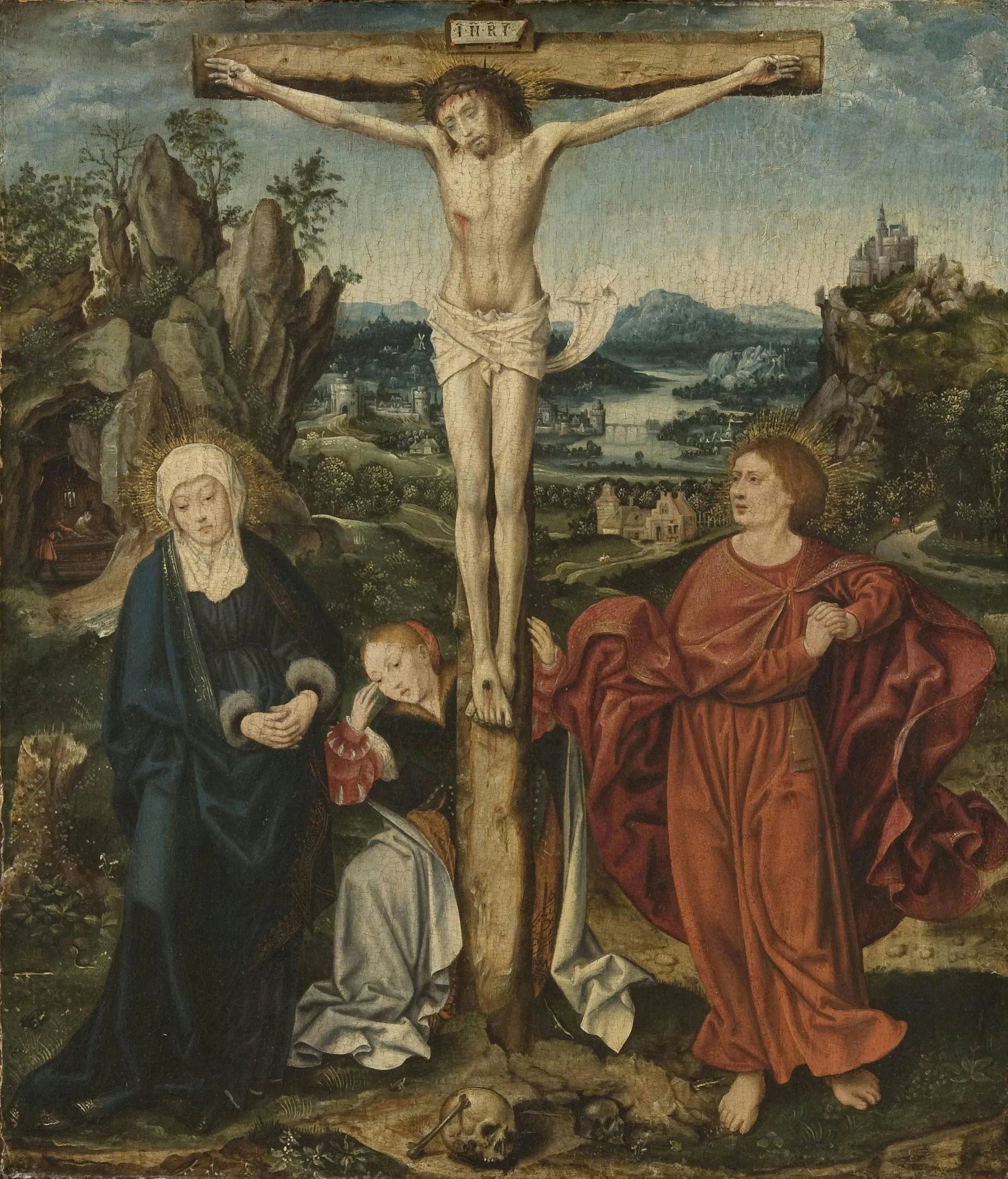 Crucifixion - Joos van Cleve image 1 reproduction de peinture à l’huile